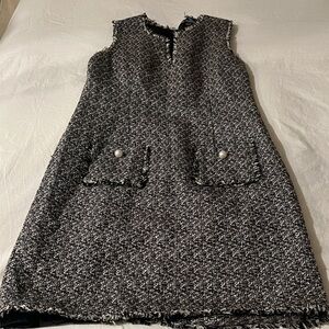 Karl Lagerfeld Black and White Tweed Dress